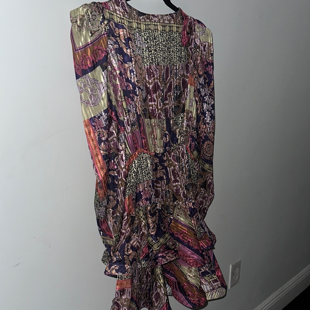 Colorful Patterned Mini Dress - Picture 4 of 4